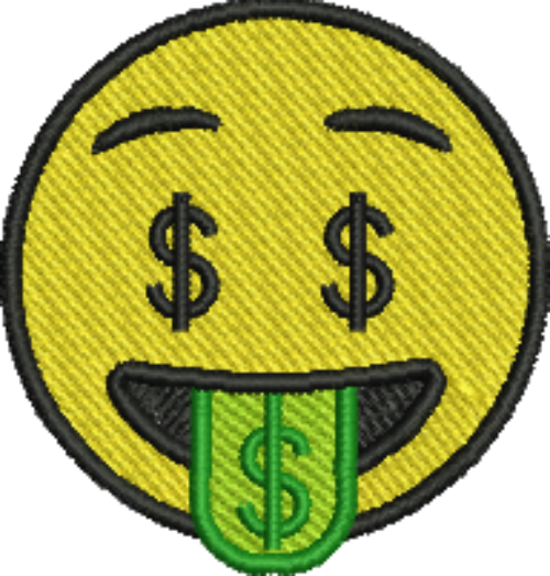 Emoji Money Tongue Iron-On Patch