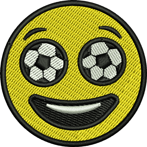 Emoji Soccer Iron-On Patch