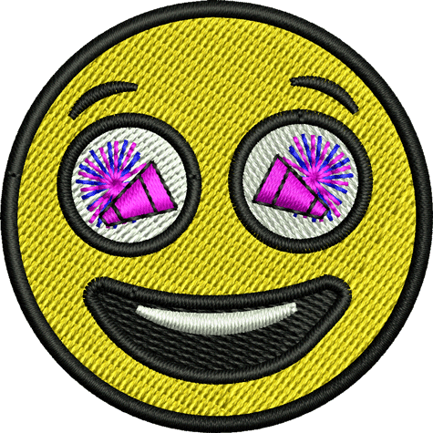 Emoji Cheer Iron-On Patch