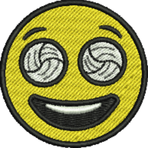 Emoji Volleyball Iron-On Patch