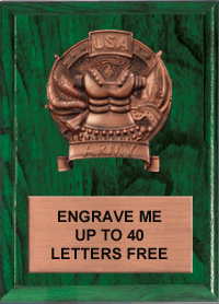 Army Bronze Resin Plaque