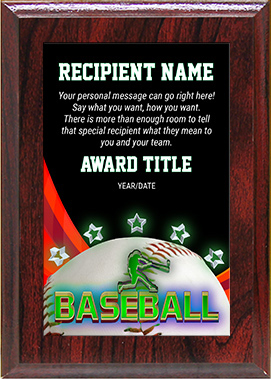 Baseball ColorPlate Plaque