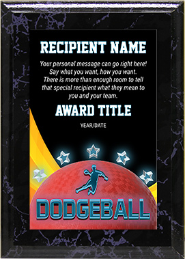Dodgeball ColorPlate Plaque