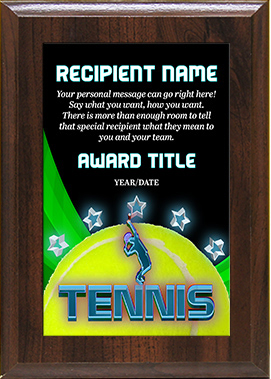 Tennis ColorPlate Plaque