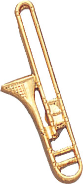 Trombone Gold Pin
