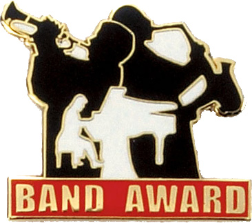 Band Award Enameled Pin