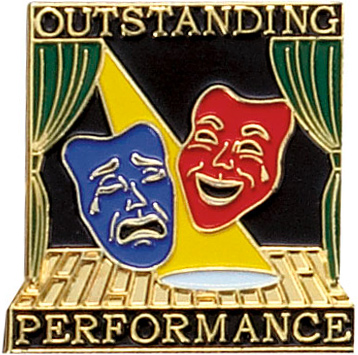 Drama Outstanding Performance Enameled Pin