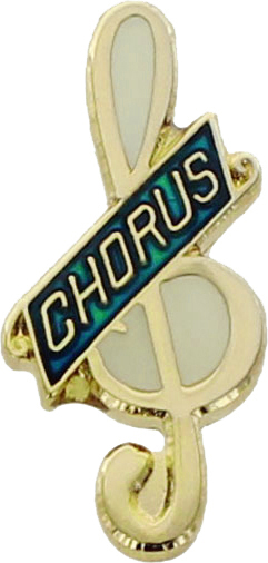 Chorus G Clef Enameled Pin