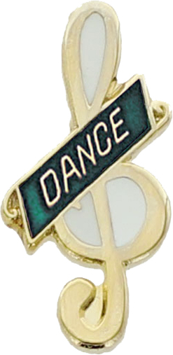 Dance G Clef Enameled Pin