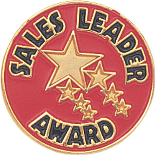 Sales Leader Award Enameled Round Pin Trophy Depot