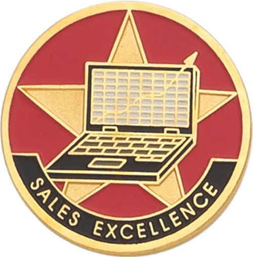 Sales Excellence Enameled Round Pin