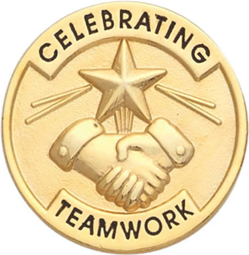 Celebrating Teamwork Enameled Round Pin