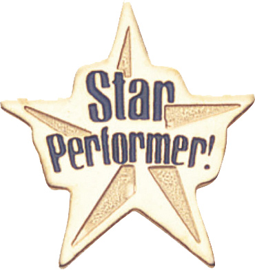 Star Performer Enameled Pin