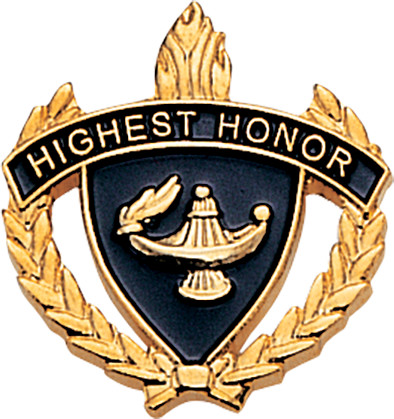 Highest Honor 3D Enameled Scholastic Pin