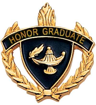 Honor Graduate 3D Enameled Scholastic Pin