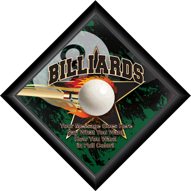 Diamond Plaque- Billiards