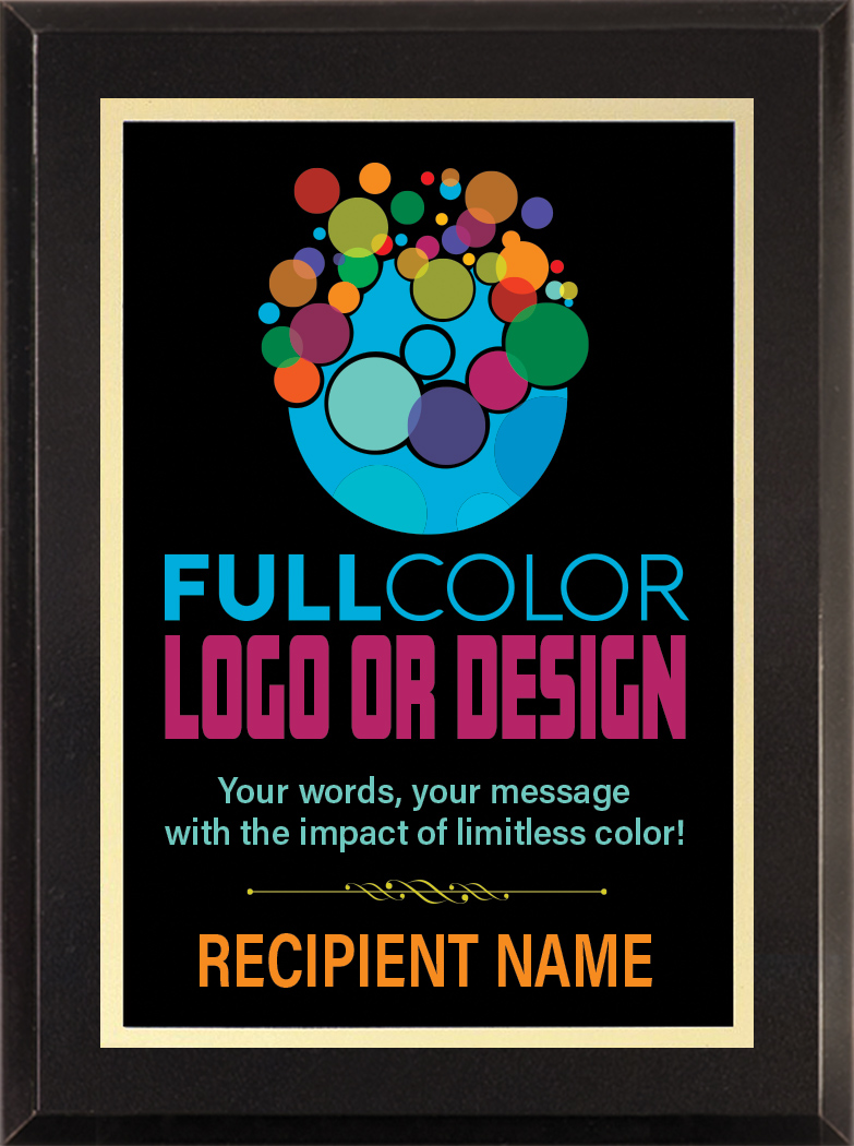 Full Color Full Plate Plaque - 9x12 inch