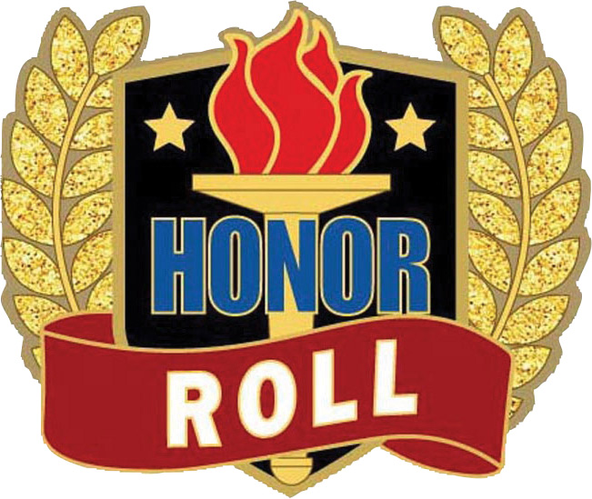 Wreath & Torch Scholastic Enamel Pin- Honor Roll