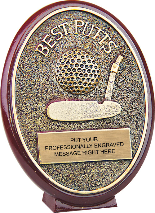 Best Putts Golf Oval Resin Trophy