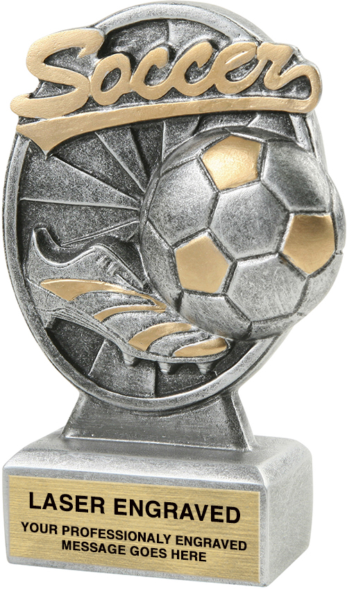 Soccer Pinwheel Resin Trophy