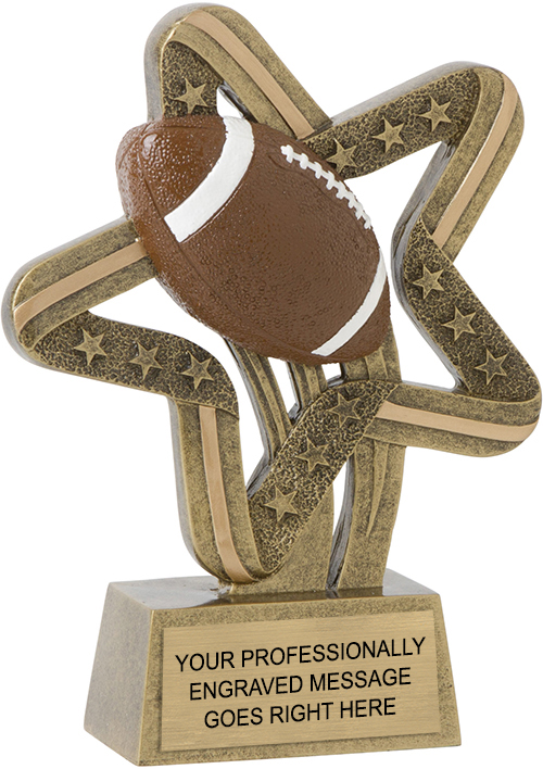 Football Stars and Stripes Resin Trophy