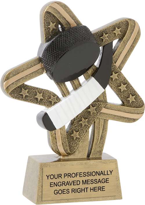 Hockey Stars and Stripes Resin Trophy