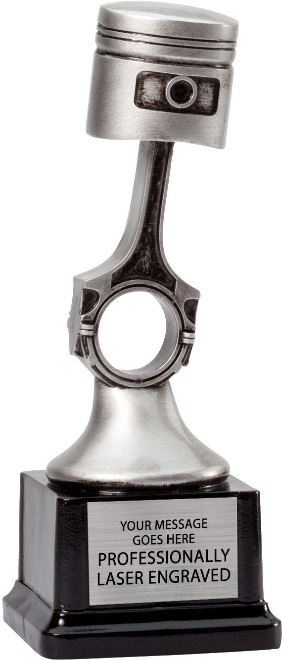 Piston Resin Trophy on Monument Base - 8 inch