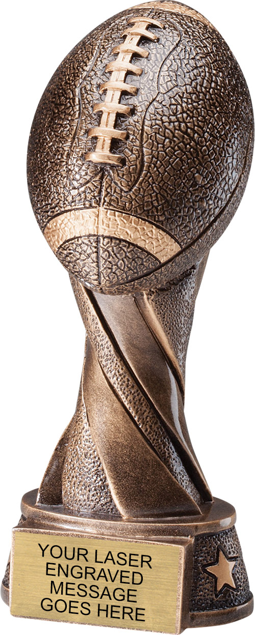 Spiral Football Resin Trophy