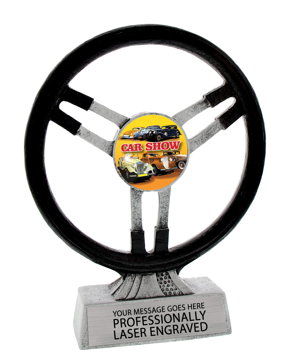 Resin Steering Wheel Insert Trophy - 8.75 inch