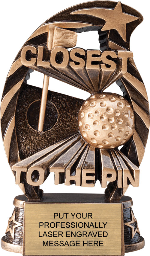 Closest to the Pin Flame Resin Trophy