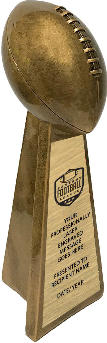 Antique Gold Football Resin Award - 10.25 inch