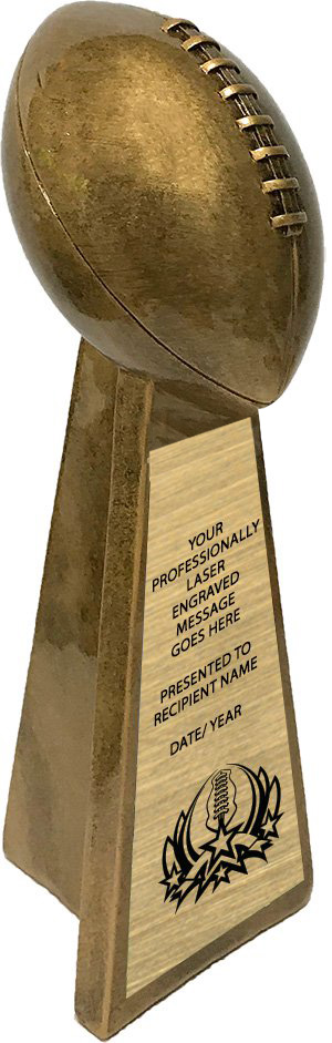 Antique Gold Football Resin Award- 15 inch