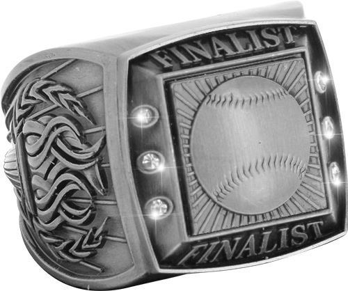 Finalist Championship Ring with Activity Insert- Baseball Silver