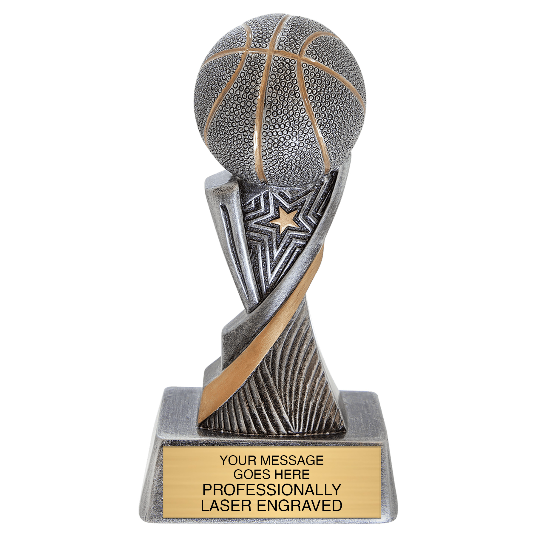 Basketball Aspire Resin Trophy - 6 inch