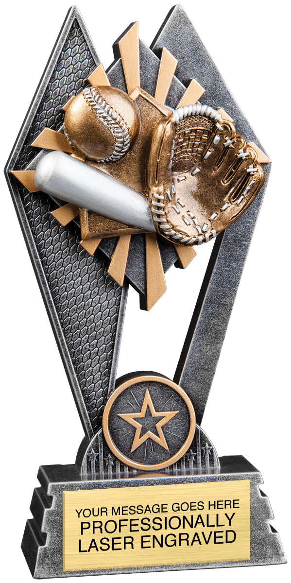 Baseball-Softball Sun Ray Trophy - 7 inch