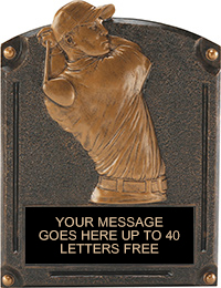 Golf Male Legends of Fame Resin Trophy - 8 x 6 inch
