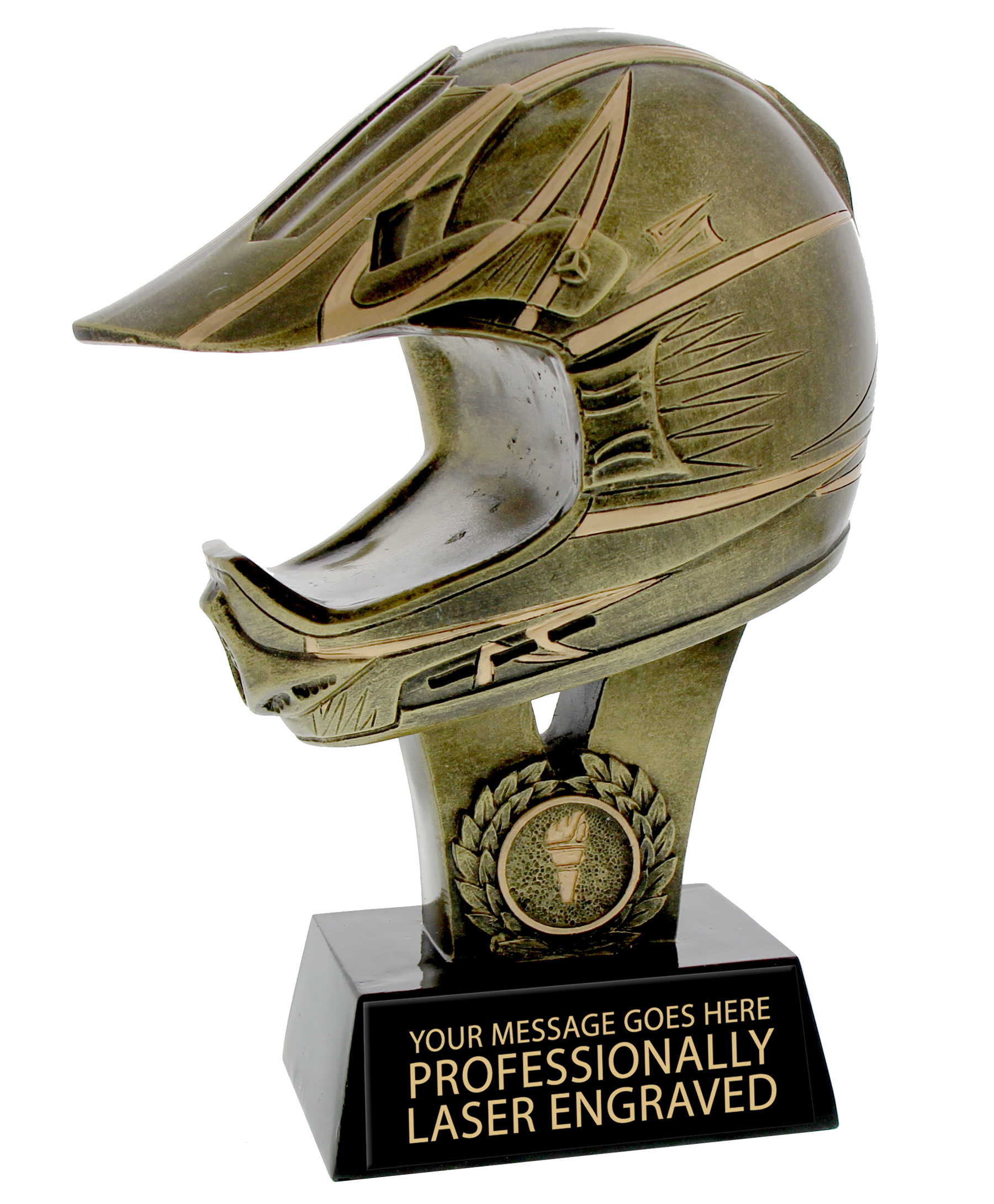 Motocross Helmet Resin Trophy - 8.75 inch