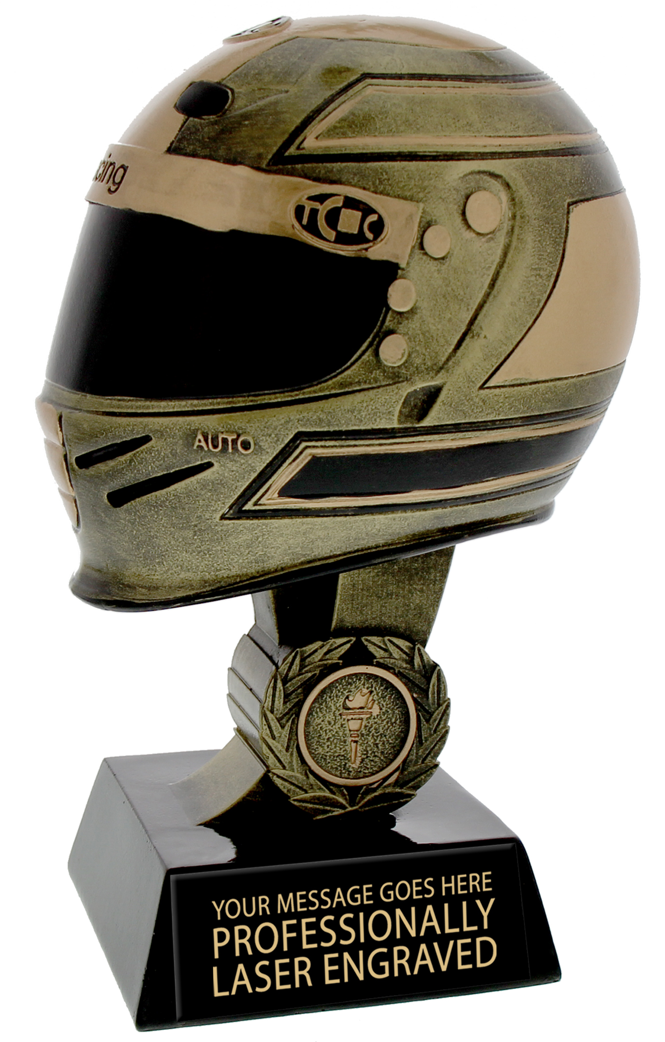 Racing Helmet Resin Trophy - 11 inch