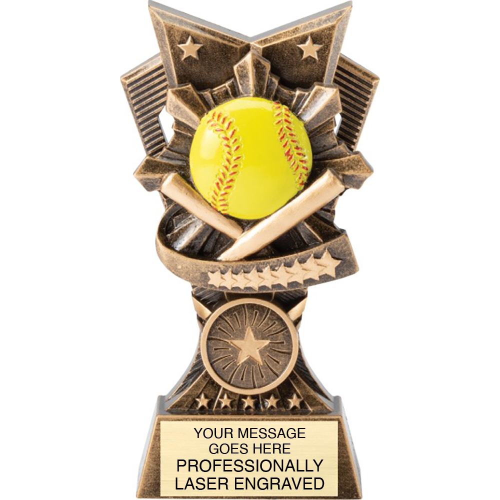 Softball 3D Resin Sculpture Trophies