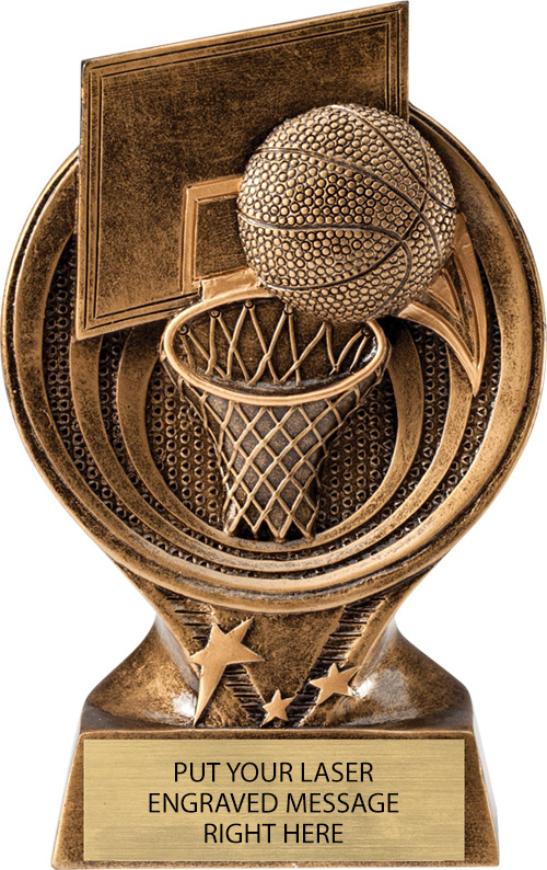 Basketball Saturn Resin Trophy