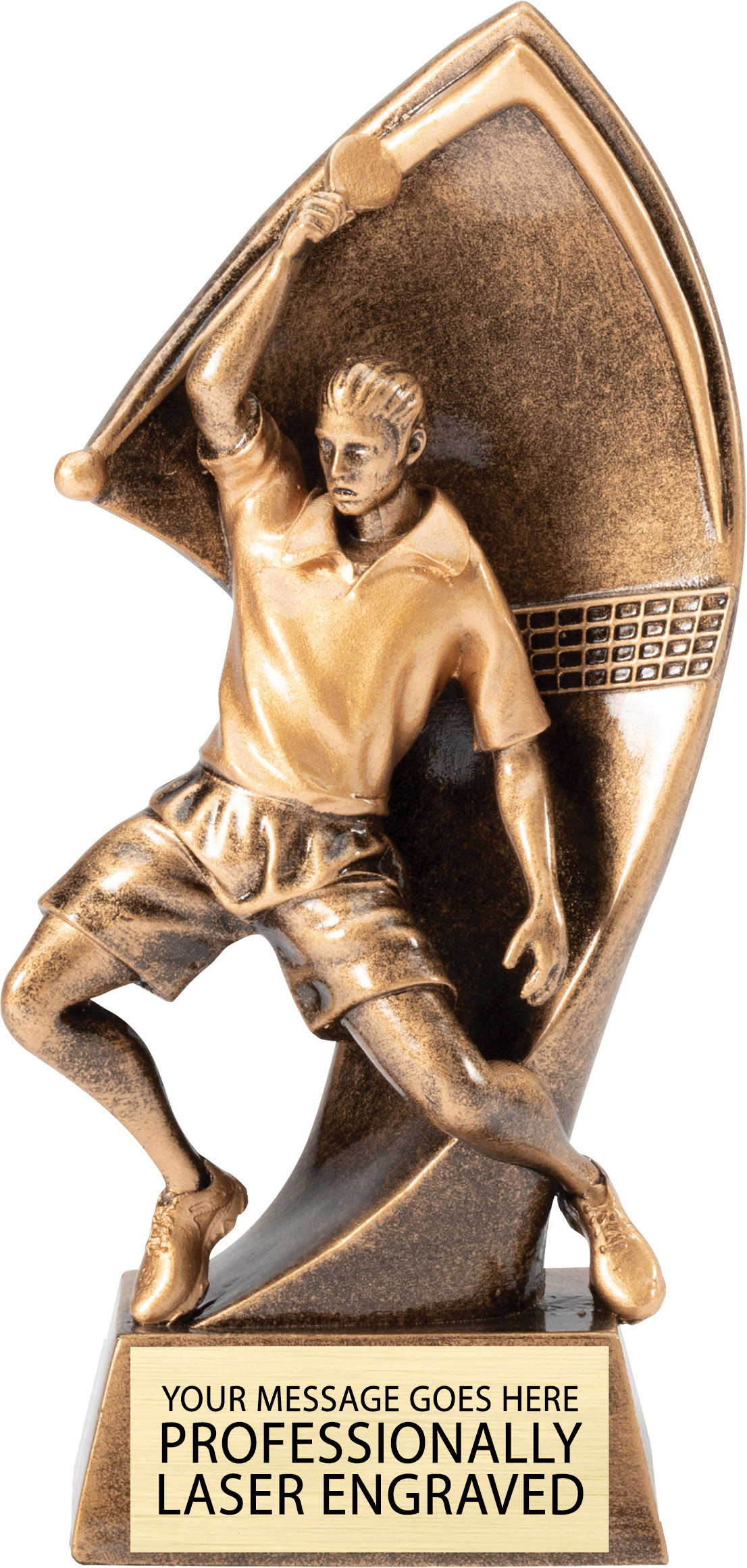 Table Tennis Twisted Resin Trophy