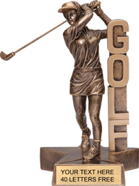 Golf Billboard Resin Trophy - Female