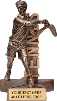 Tennis Billboard Resin Trophy - Male