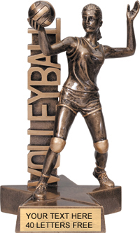 Volleyball Billboard Resin Trophy - Female