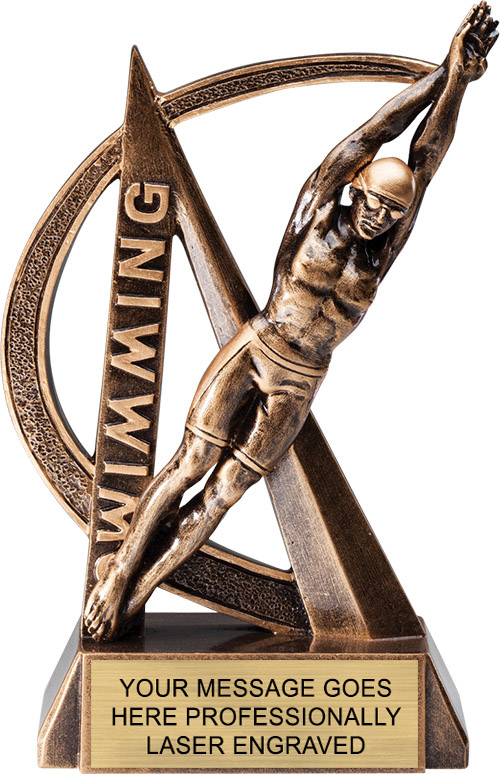 Swimming Male Ultra-Action Resin Trophy