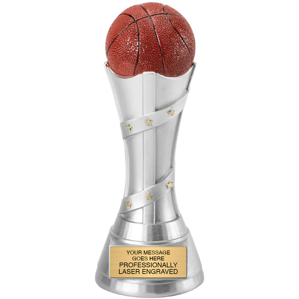 Basketball Victory Tower Resin Awards - 11 inch