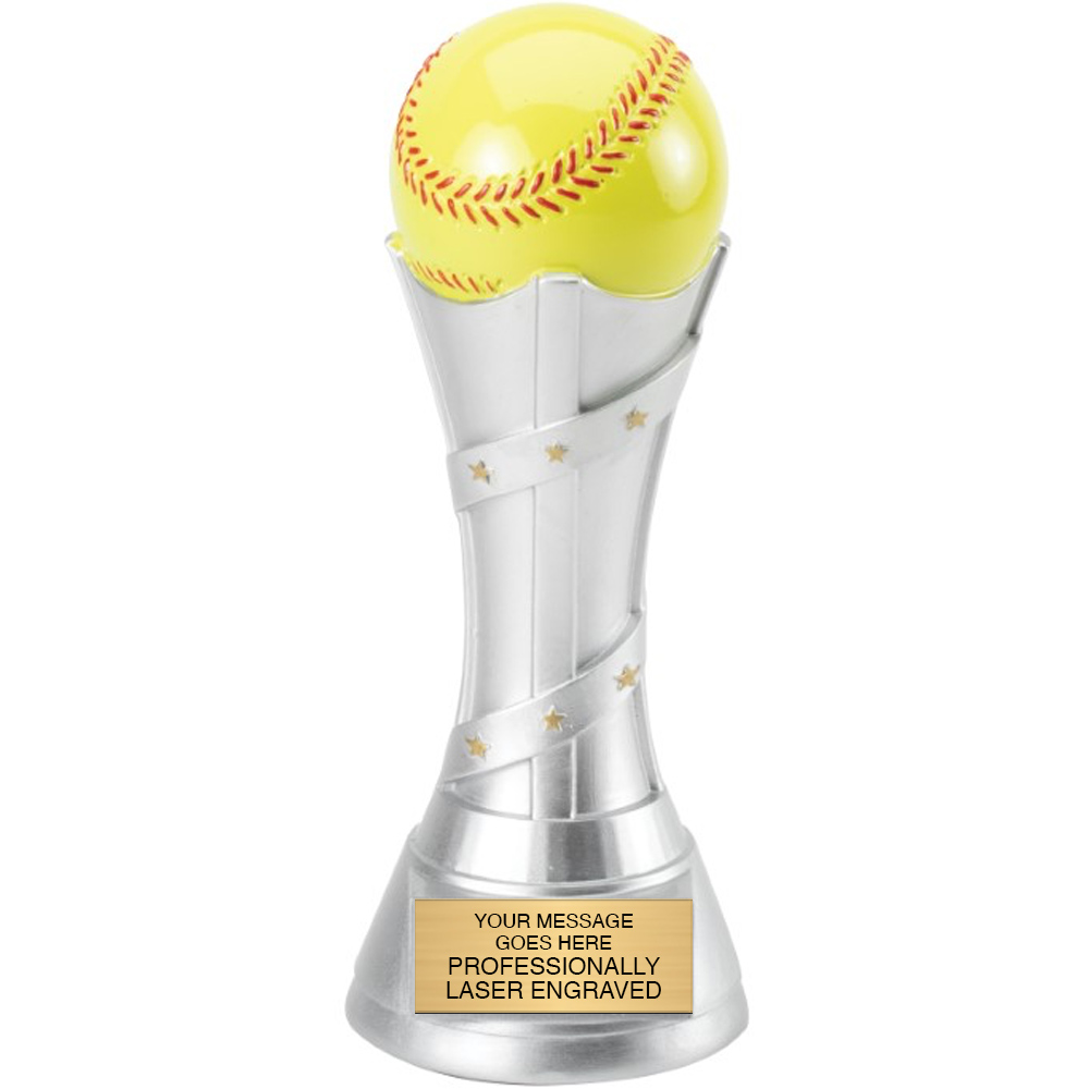 Softball Victory Tower Resin Awards - 11 inch