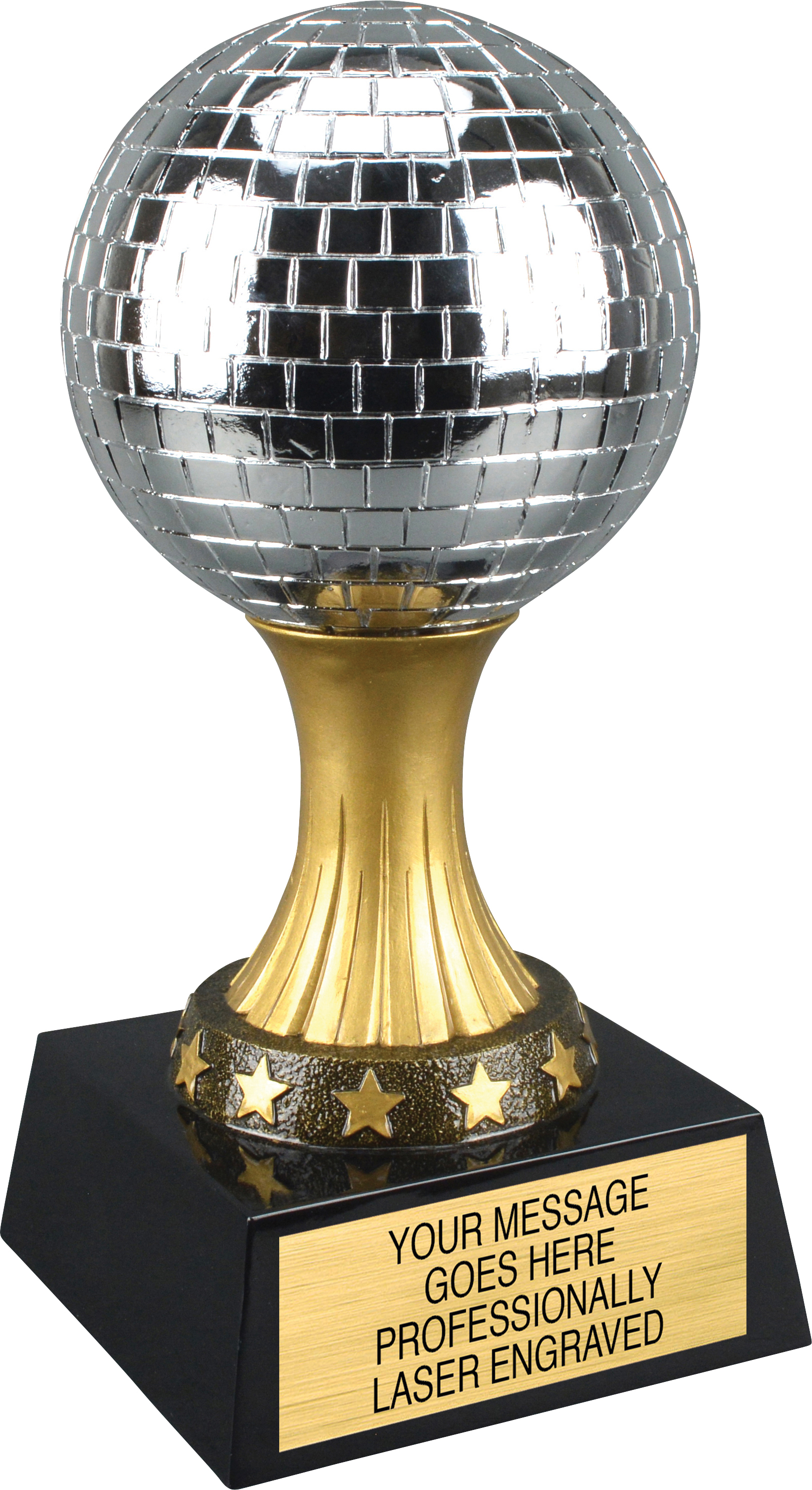ENGRAVED FREE Disco Dance Mirror Ball Unity Victory Award 230mm Trophy H 