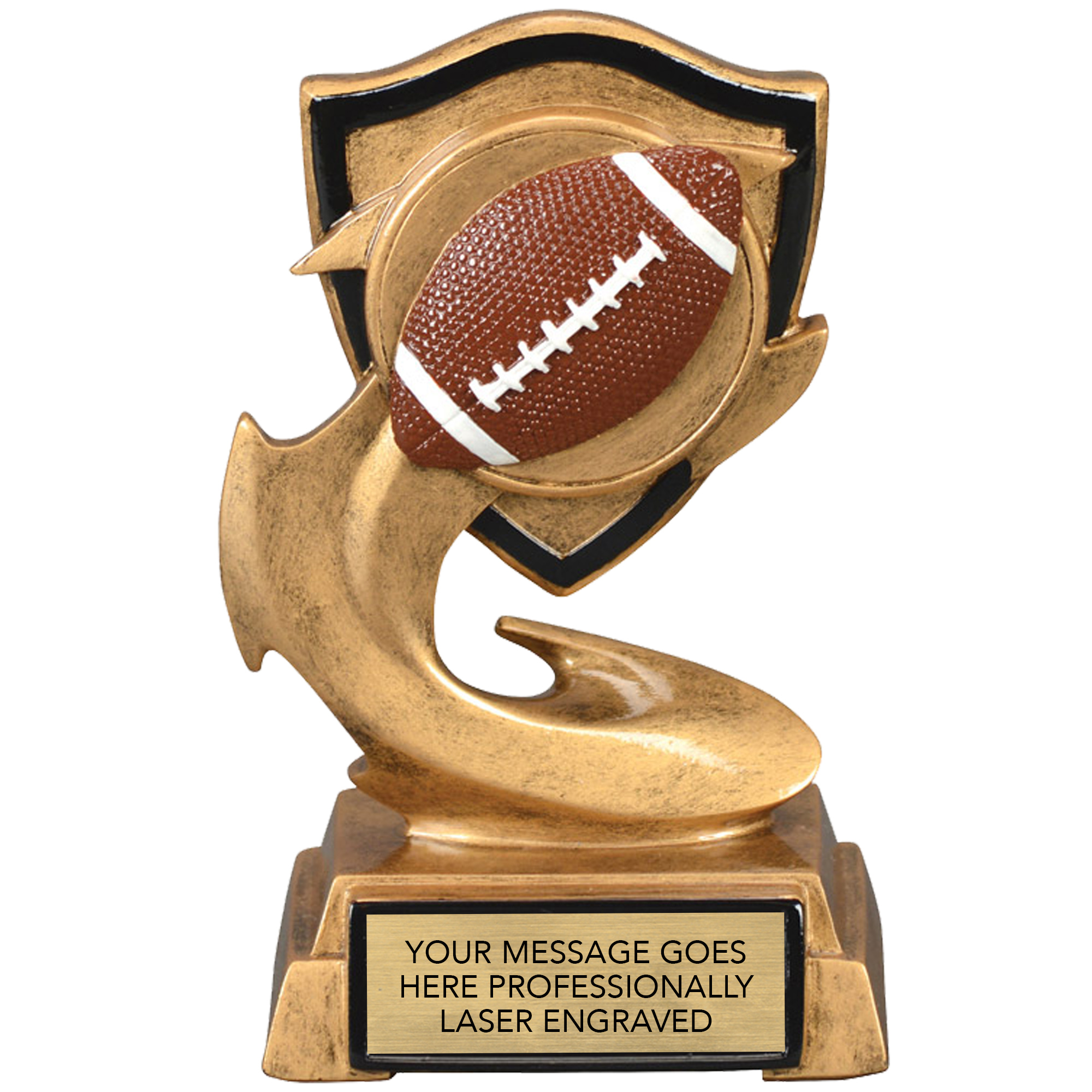 Football Electric Flame Resin Sculpture Trophy