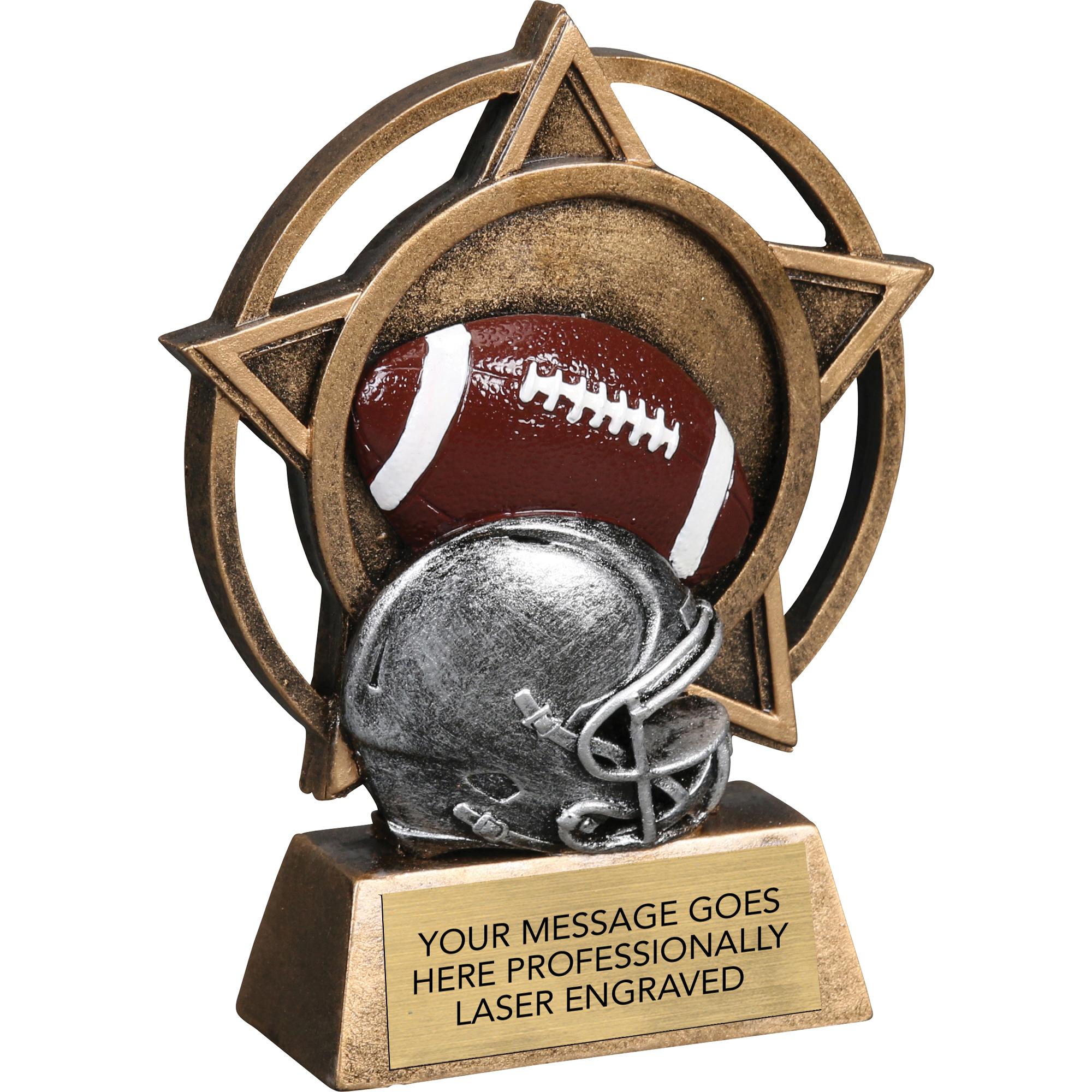 Football Orbit Resin Sculpture Trophy